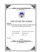 Lượng giỏ giỏ trị cảnh quan khu du lịch hồ Thỏc Bà bằng phương phỏp chi phớ du lịch
