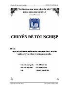 một số giải pháp nhằm hoàn thiện quản lý nguồn nhân lực tại công ty TNHH Hải Huyền
