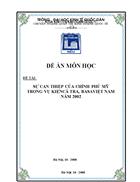 Sự can thiệp của chính phủ Mỹ trong vụ kiện cá tra basa Việt Nam năm 2002