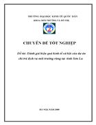 Đánh giá hiệu quả kinh tế xã hội của dự án chi trả dịch vụ môi trường rừng tại tỉnh Sơn La 1