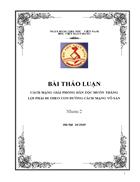 Cách mạng giải phóng dân tộc muốn thắng lợi phải đi theo con đường cách mạng vô sản