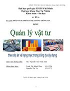 Quản lý vật tư theo dự án và hạng mục trong công ty xây dựng