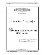 Giao tiếp máy tinh với KIT vi xử lý 8085