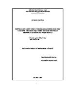 Những khó khăn tâm lý trong hoạt động học tập của sinh viên các dân tộc thiểu số năm thứ nhất trường CĐSP Sơn La 1