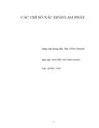 Các chỉ số xác định lạm phát