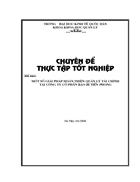Một số giải pháp hoàn thiện quản lý tài chính tại công ty cổ phần bao bì Tiền Phong 1