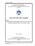 Đánh giá hiệu quả hoạt động của nhà máy xử lý rác thải sinh hoạt làm phân bón hữu cơ Cầu Diễn Hà Nội 1