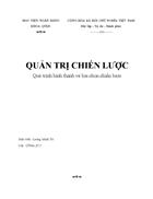 Quá trình hình thành và lựa chọn chiến lược