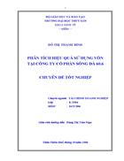 Phân tích hiệu quả sử dụng vốn tại công ty cổ phần Sông Đà 60 6