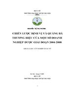 Chien luoc dinh vi va quang ba thuong hieu cua mot so doanh nghiep duoc