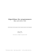 Algorithms for programmers