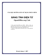 Hướng dẫn sử dụng phần mềm bản tính điện tử OpenOffice org Calc