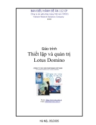 Giáo trình thiết lập và quản trị Lotus Domino