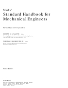 Marks Standard Handbook for Mechanical Engineers 10th Edition