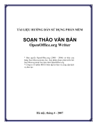 Hướng dẫn sử dụng phần mềm soạn thảo văn bản OpenOffice org Writer