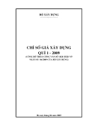 Chỉ số giá xây dựng Quí 1 2009