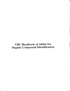 CRC Handbook of Tables for Organic Compound Identification 3rd Ed