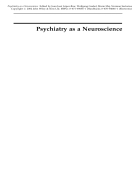 Psychiatry as a Neuroscience