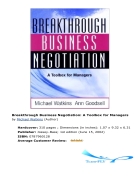 Breakthrough Business Negotiation A Toolbox for Managers