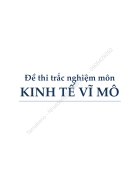 Trắc nghiệm Kinh tế vĩ mô Đề Thi