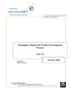 Managing a Dispersed Product Development Process