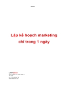 Lập Kế Hoạch marketing Chỉ Trong 1 Ngày