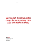 Thương hiệu qua tiếp xúc khách hàng