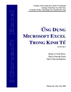 Excell Trong Phân Tích Kinh Tế Phần I