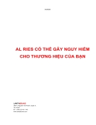 Al ries có thể nguy hiểm cho thương hiệu của bạn