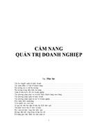 Cẩm nang quản trị doanh nghiệp 1