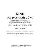 Kinh Di giáo Kinh lời dạy cuối cùng