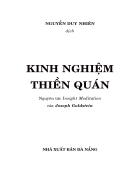 Kinh nghiệm thiền quán