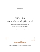 Phẩm chất của những nhà giáo ưu tú