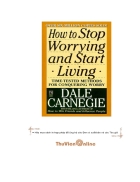 How to stop worrying and start living Quẳng gánh lo đi và vui sống