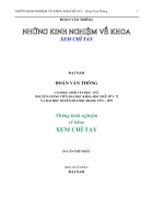 Những kinh nghiệm về khoa xem chỉ tay