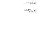 Optical Metrology 3rd Edition