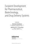 Excipient Development for Pharmaceutical