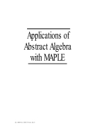 Applications of Abstract Algebra with MAPLE