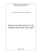 Đánh giá trẻ khuyết tật trong giáo dục đặc biệt