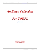 Sample Essays For TOEFL