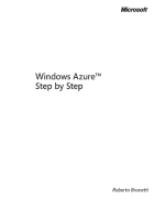 Microsoft Windows Azure Step by Step by Roberto Brunetti