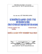 Sự ảnh hưởng của lạm phát lãi suất tỷ giá đến tính hình tài chính