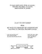 Kế toán xác định kết quả kinh doanh tại Công ty Thương mại Kiên Giang