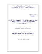 Đánh giá hiệu quả sử dụng nguồn vốn kinh doanh tại công ty Xi Măng Hà Tiên II