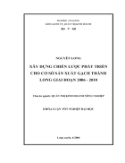 Xây dựng chiến lược phát triển cho cơ sở Thành Long giai đoạn 2006 2010