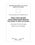 Phân tích chi phí hoạt động kinh doanh tại công ty Phà An Giang