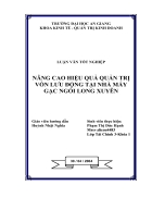 Nâng cao hiệu quả quản trị vốn lưu động của Nhà Máy Gạch Ngói Long Xuyên