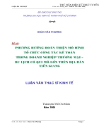 Phương hướng hoàn thiện mô hình tổ chức công tác kế toán trong doanh nghiệp thương mại du lịch có qui mô lớn trên địa bàn Tiền Giang