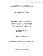 Tổ chức công tác kế toán trong các doanh nghiệp vừa và nhỏ ở Việt Nam