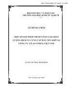 Một số giải pháp nhằm nâng cao chất lượng dịch vụ cung cấp máy nén khí tại công ty Atalas Copco Việt Nam
